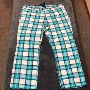 Old Navy pajama bottoms, blue and white plaid, XL